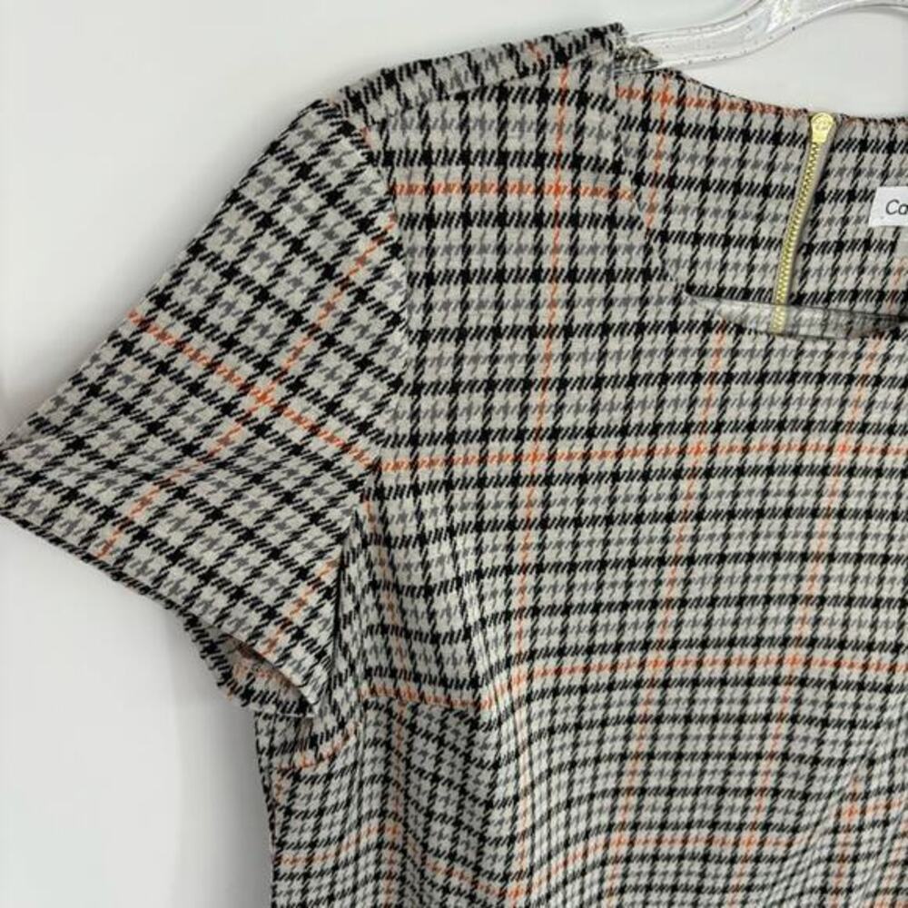 Calvin Klein Herringbone Check Print Short Sleeve Shirt Dress‎ Size 8 NWT - Picture 6 of 11